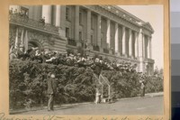 Reviewing stand in front of the City Hall, Oct. 27/23, for the S.F. [San Francisco] Police Parade