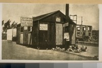 The Western Union Office after the Fire of April 18/06 in Portsmouth Square. Kearney [Kearny] between Washington and Clay Sts