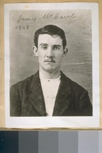 James McCaul, No. 3188, was arrested February 5th, 1876, for burglary and was sent to San Quentin for five years