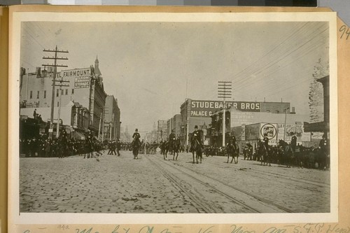 East on Market St. from Van Ness Ave. S.F.P. [San Francisco Police] Dept. 1898