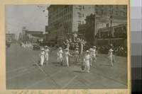 N.S.G.W. [Native Sons of the Golden West] and N.D.G.W. [Native Daughters of the Golden West] Parade, Sept. 9th, 1920. Market St. East from 9th St