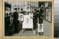U.S. Marines and S.F. [San Francisco] Police putting up Banners asking for raise of Police salary, Nov. 1920
