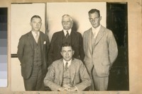 Oct. 19/26. L. to R.: Ed. Pringle, Jesse B. Cook, Frank Drum, Jr., and seated, Ed. Clark, all of the Mercantile Trust Co. of Calif