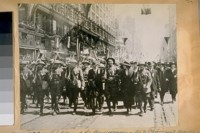 April 22/19. Return of the 91-Division-363 Regiment marching up Market Street passing the Phelan Bldg