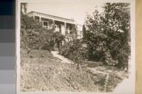 Home on Black Point now Fort Mason in 1854. In this home Senator Dav. Broderick died. It was the home of Leonidas Haskell