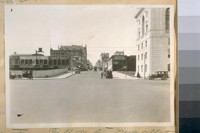North on Polk St. from McAllister St. Sec. State Building on the Right. May 1926