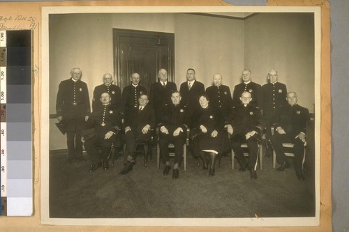 Pensioned for age, Dec. 28/31, to take effect of Jany 1/32. Front Row, L. to R.: Police Officer Ed. G