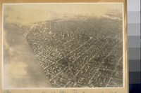 San Francisco water front from the sky in 1920