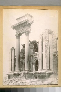 N.E. corner of the City Hall the morning of the earthquake and fire. April 18th, 1906--The City Rec. Hospital was in the basement of this corner of the building