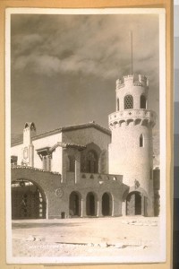 May 1932. "Watchtower," Scotty's Castle, Death Valley, Calif. Frashers Foto, Pomona, Cal