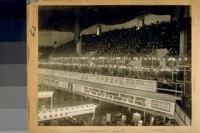 See the contestants under the lights & numbers. Mar. 1922 at the [Civic Center?] Auditorium. [California State Championship Typewriting Contest.]