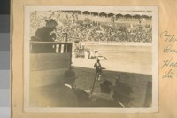Halling [sic] off the dead Bull. [A Bull fight at Tijuana, Calif.]