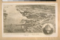 Aeroplane view of Bethlehem shipbuilding plant, on Oakland Harbor. 1919