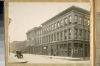 North side of Washington St. from Sansome St. April 1924 - These buildings were built about 1856