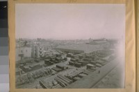 14th and Folsom South over lumber yard, 1920