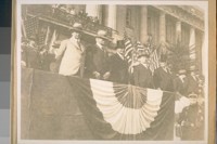 Annual Inspection and Parade of the San Francisco Poice Dept. Nov. 5/27. L to R: Com. Schumate, Com. Cook, Com. A. F. Mahony, Com. Roche and mayor Jas. Rolph, Jr
