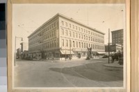 The Old Montgomery Block built about 1850. S.E. cor. Montgomery and Washington Sts. Feb. 1924