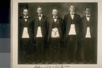 Fred L. Hansen and his Sons. Left to right: George, Albert, Fred L., Fred Jr., James. Feb. 17, 1912