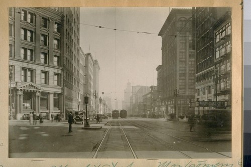 East on Market St. from Montgomery St. Feb. 1924