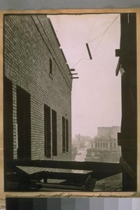 Looking from the 15th floor of building N.W. cor. Pine & Montgomery Sts. The Stanford Apts. on the Hill