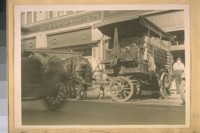 A two horse Express wagon on the east side of Davis St. bet. Clay and Washington Sts. April 5/28