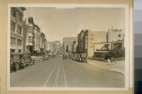 East on Washington St. from Van Ness Ave. April 1928. From Jesse B. Cook