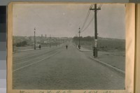 Mission St. North from Trumbell [Trumbull] St., 1920. Where the trees are is where old St. Mary's College stood