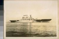 N.S.S. Saratoga, the air-plane ship, at San Francisco. From Jesse B. Cook
