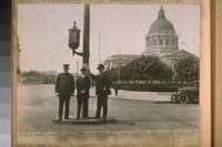 L to R: Chief T. R. Murphy, S.F. [San Francisco] Police Dept., Chief Wiley, Dept. of Electricity, and Chief of Police D.J. O'Brien, Sept. 1/21