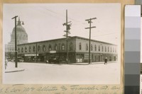 S.E. cor. McAllister and Franklin St. Aug. 1926. They are removing this building to make room for the Civic Center