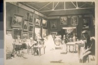 Repairing the Statuary in the Museum. Golden Gate Park after the fire April 18/06