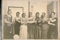 The same bunch with their wigs off