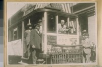The last Cars to Parade over Montgomery St. Mayor Jas. Rolph at the control. Oct. 5/27