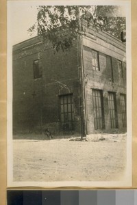August 9/28. The old Oddfellows Building corner State and Broadway at Columbia, Tuolumne Co. Calif. Built in 1854 and was the 21st lodge in the State
