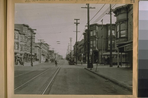 Divisadero South from Geary St., 1920