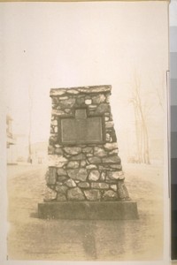 Jany. 23/29. The Mark Twain and Bret Hart Trail Monument in the center of Washington St. Sonora Calif. and reads