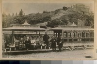 Old Geary St. cable car opposite Calvary Cemetery in 1895