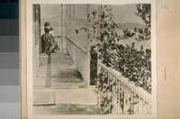 Mrs. General Fremont at her home on Black Point now Fort Mason, about 1863