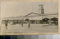 The Old Oakland Ferry Building at the foot of Market St. in 1889