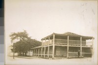 The custom house built in 1814 at Monterey Calif. of adobe. It was the first building that the first American flag was raised over in Calif. by Commander John Drake Sloat on July 7th 1846--signaling the passing of Calif. from Mexican rule. It stands at the cor. [Decatin?] and the Main St. This photo was taken Jany. 1929