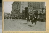 N.S.G.W. [Native Sons of the Golden West] Parade Sept. 9th, 1920, on Market near 9th St. Capt. Dan O'Brien of the S.F. [San Francisco] Police Dept. in the lead