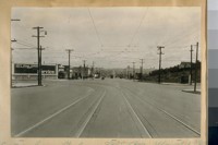 East on Geary St. from 33rd Ave. March 1924, showing the United and Municiple [Municipal] R. Roads