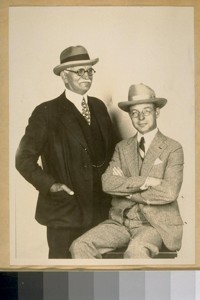 Two photos of Jesse B. Cook and Gilbert Stradley. Mercantile Trust Co. of Calif. Oct. 19/26