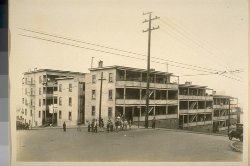 The Cuneo Apts. from the cor. of Bay & Leavenworth St. looking north east. Jany 1927