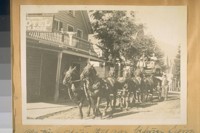 The Old time stage that ran between Sierra City and Sierraville, Calif. in 1908. Photo taken at Sierra City