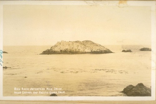 1930. Bird Rock, Seventeen Mile Drive, near Carmel and Pacific Grove, Calif