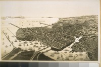 A birds eye of Oakland from a Lithograph made in 1893