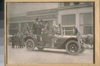 Portola Parade same with Sup. Hocks and Hitmer in auto with Chief Murphy standing back of auto