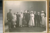 National Democratic Convention, S.F. [San Francisco], June 28, 1920. Lieut. J.J. Casey of the Police Dept., Mr. Bennedict of the Mayor's Office, Capt. O'Brien