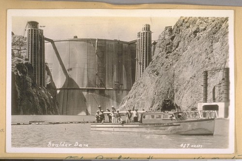 The Boulder Dam as the water started to come in 1936